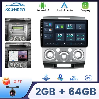 9" Autoradio Pour Ford Ranger PJ PK/Mazda BT-50 2006-2011 Carplay DSP Android 15 - Photo 1/4