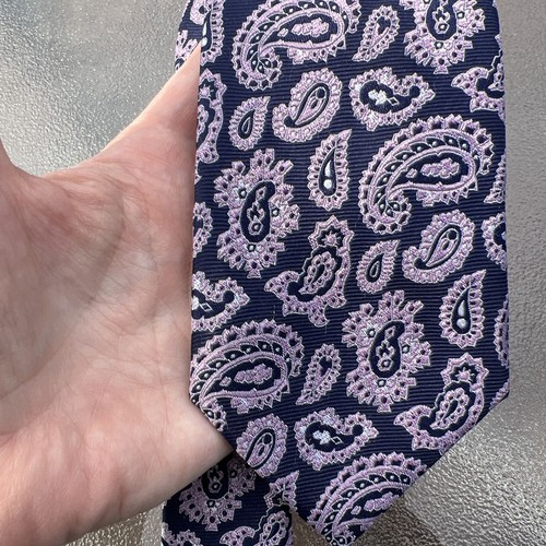 Black Brown 1826 Men's Paisley Silk Tie Lot o 2 -Silk & Silk / Cttn Blend (blue) - Picture 2 of 7