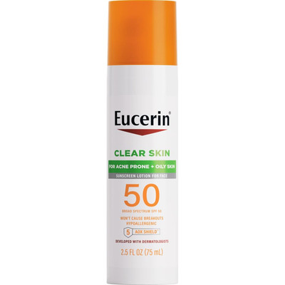 Sun Clear Skin Face Sunscreen Lotion SPF 50 for Acne Prone and Oily Skin, Lightw