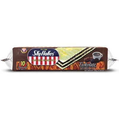 M.Y. San SkyFlakes Cracker Sandwich, Chocolate 10.58 Ounce (Pack of 1) 