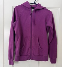 Nike Women Hooded Full Zip Sweatshirt Purple Hoodie Size Large