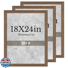 VCK 18x24 Brown Poster Frames 3 Pack, High-End Wood Wide Border P