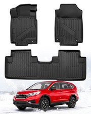 Floor Mats for Honda CRV 2012-2016:3 PCS All Weather TPE Rubber Custom Fit fo...