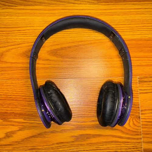 Beats By Dr. Dre Solo HD Wired On-Ear Purple Headband Headphones w/box No Wire - Picture 11 of 14