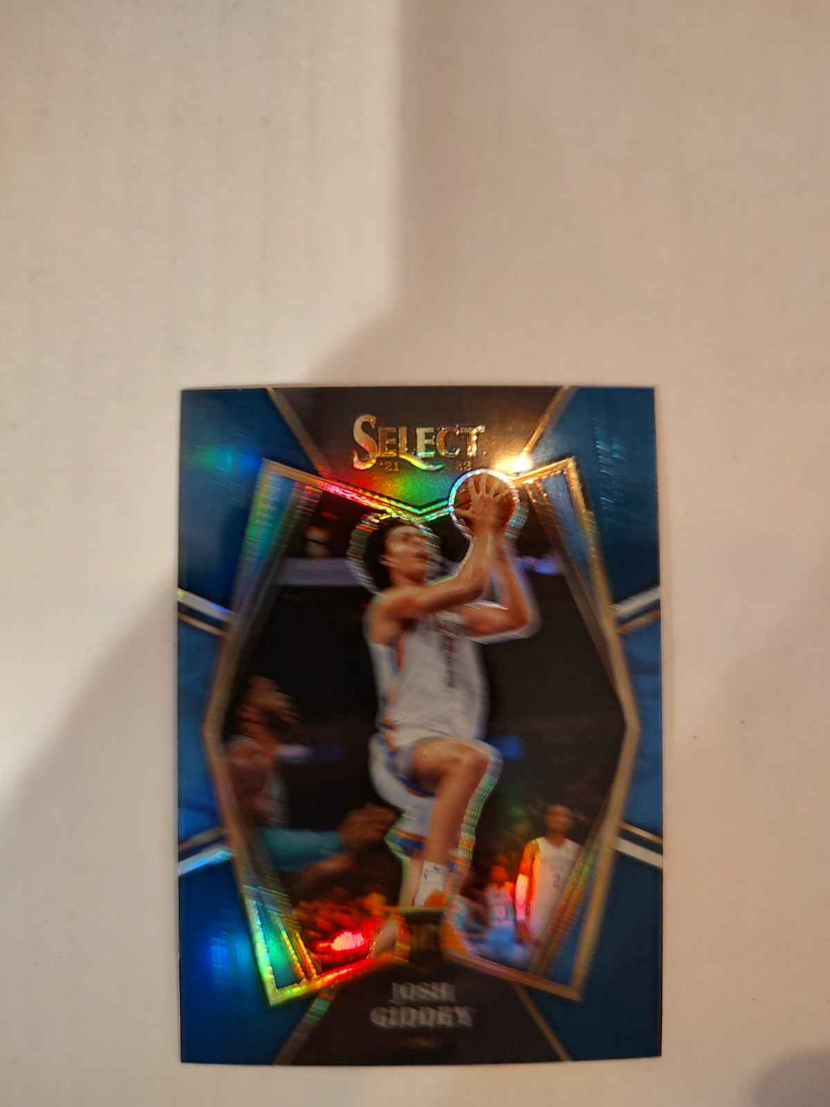 2021-22 Panini Select - Premier Level Blue Prizm #143 Josh Giddey (RC)(JGA)