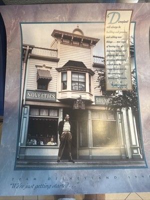 Team Disneyland 1995 Walt Disney Promotional Poster Elias Bros. Walt Disney