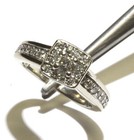 14k white gold .59ct round diamond halo engagement ring 5.4g womens 5 natural — photo 4