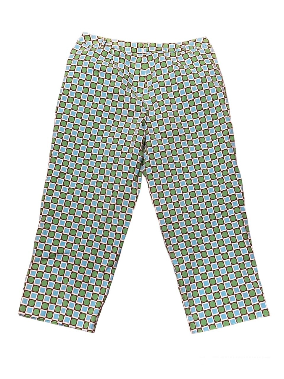 Talbots Stretch Geometric Pattern Capri Crop Ankl… - image 3