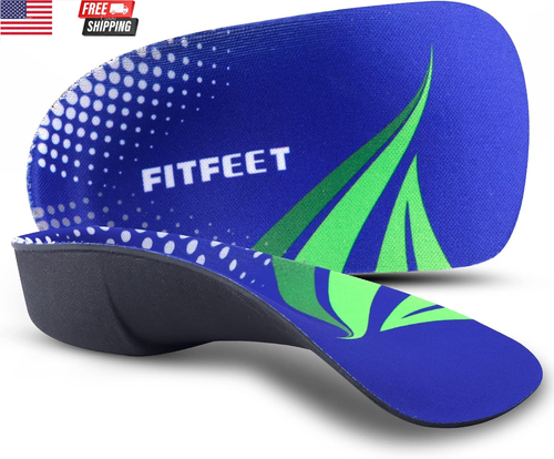 3/4 Arch Support Insoles for Men and Women, Plantar Fasciitis Insoles, Orthotic