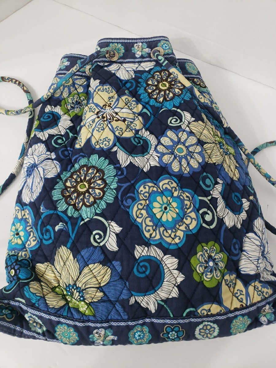 Vera Bradley Blue Mod Floral Drawstring Backpack Retired  display picture 3