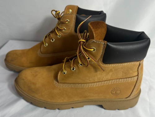 Timberland 6” Junior M/M Basic Classic Boots Wheat Nubuck sz 7 TB 010960 713 - Picture 1 of 12