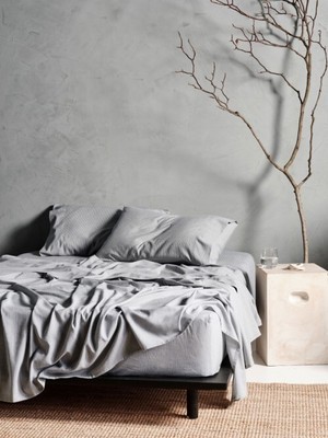 Linen House Rejeaneration Adrie Sheet Set (Olive) - Single
