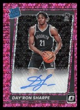 2021-22 Donruss Optic Rated Rookies Signatures Fast Break Pink Day'Ron Sharpe