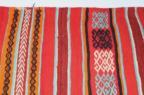One of a Kind Beautiful vivid Color Tones with Striped Design vintage Area Kilim - Picture 8 of 13