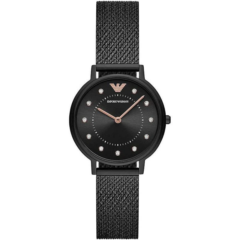 BRAND NEW EMPORIO ARMANI AR11252 BLACK METAL MESH WOMENS WATCH eBay