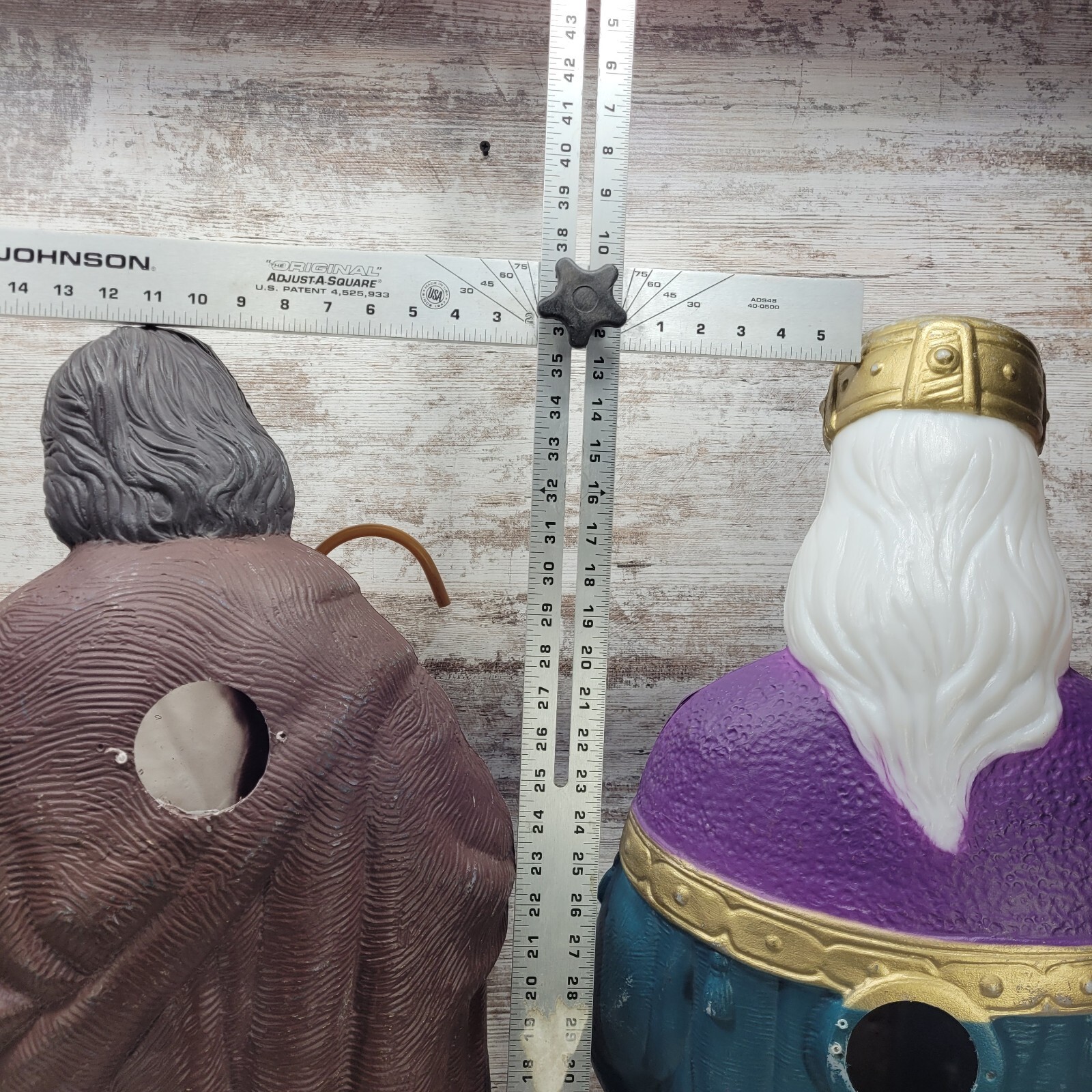 TPI Blow Mold Christmas Joseph Kings Wisemen W/ Gems Nativity Scene