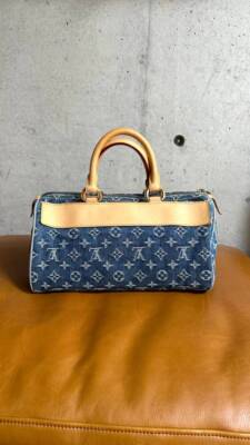 AUTH LOUIS VUITTON MONOGRAM DENIM NEO SPEEDY HANDBAG M95019 W27