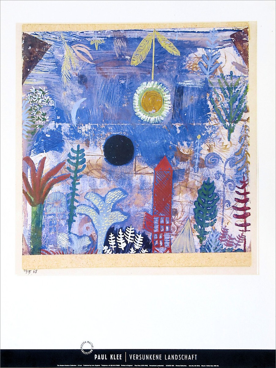 Paul Klee Sunken Landscape 1991 Premium Art Print 31-1/2 x 23-1/2