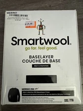 Smartwool Thermal Merino Base Layer Black Crew Shirt Long Sleeve Men’s XXL