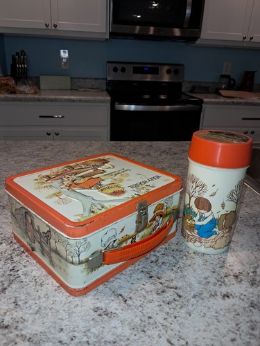 1970s Holly Hobbie Lunch Box & Thermos * Vintage * Lunchbox tin kit pail - 第 4/5 張圖片