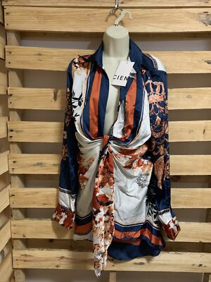 NWT Cien Wrap Dress Woman s Size Large  KG Clubwear Style #30136 Urbanwear