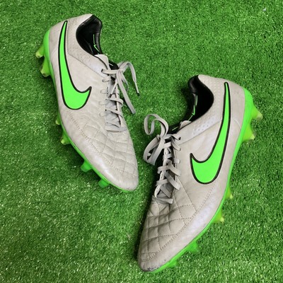 nike tiempo grey and green