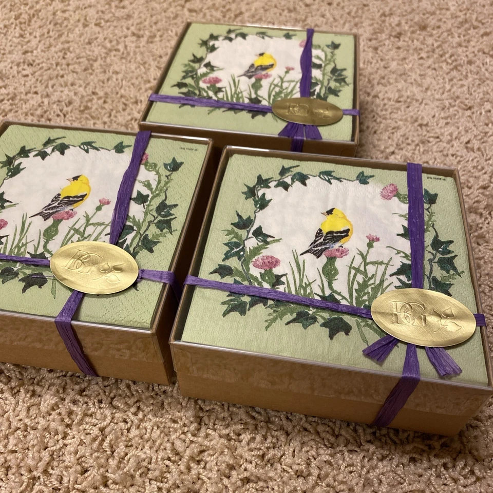 Servilletas florales y de aves de bebida entretenidas de 10”x10” The Berkshire Gallery Foto 3 de 4