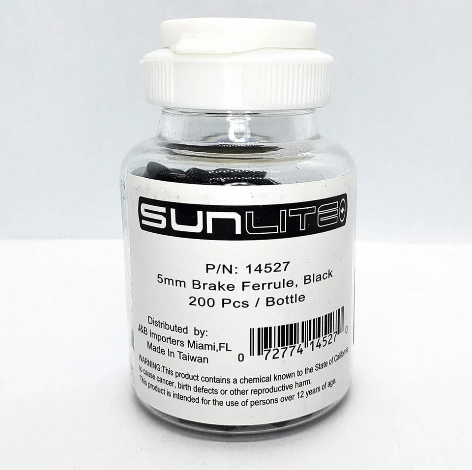 Férulas de cable de freno Sunlite 5 mm (freno) - aluminio negro Foto 4 de 4