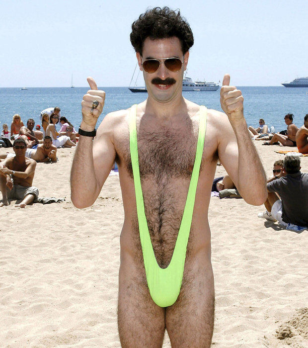 Mankini Maillot de Bain Arc en ciel pour Homme Borat, String Humo