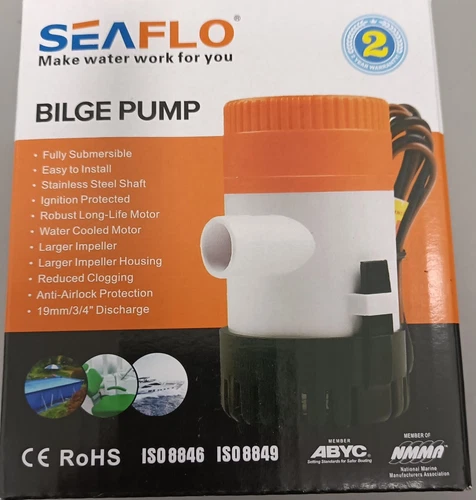 Seaflo 1100 GPH 12V Bilge Pump Water Submersible for Boat RV Marine Bait Tank - Bild 7 von 11