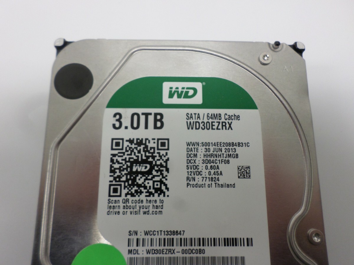 Western Digital製HDD WD30EZRX 3TB SATA600 200～500時間以内