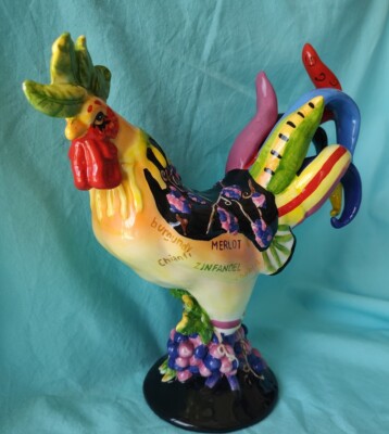 Poultry in Motion Coq Au Vin Rooster Sharon Neuhaus Ceramic