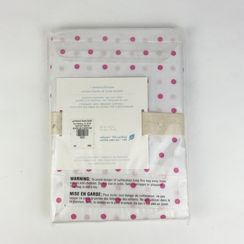 Pottery Barn PB Kids Bio hellrosa Nadelstich Standard Kissenbezug Neu in Verpackung - Bild 4 von 5