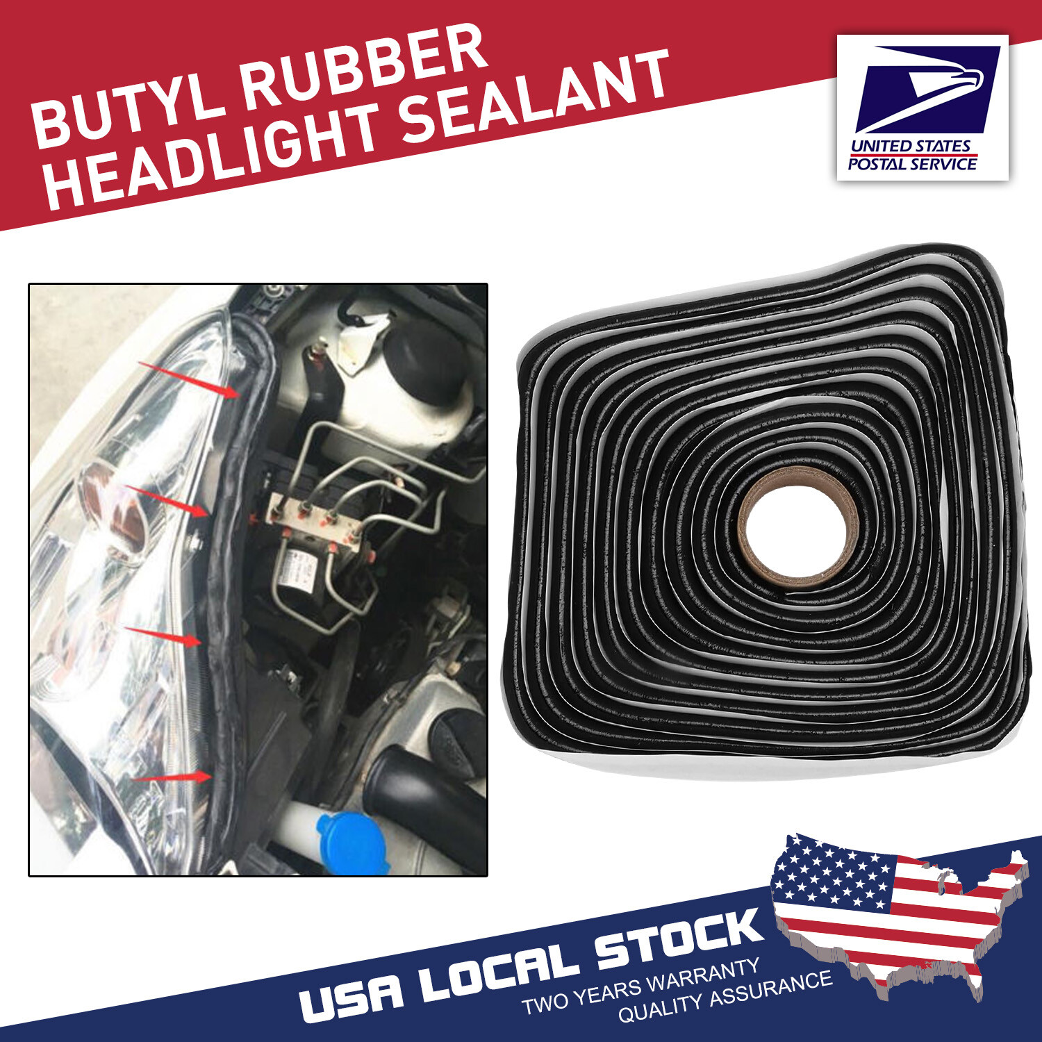 Butyl Sealant Tape Rubber Sealant for Car,RV,Marine for Install Door,Windshield