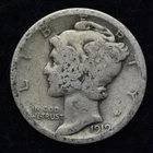 1919-S Mercury Silver Dime GOOD / VG FREE SHIPPING
