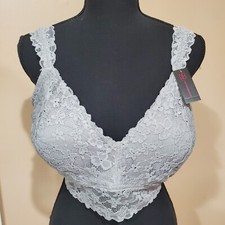 No Boundaries Lace Bralette Convertible   Removable Pads Women Gray NWT