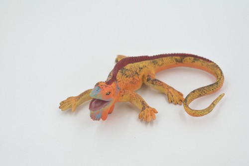 Toy Orange Marine Iguana Lizard Reptile Realistic Figure Gift 4" CH512BB157 - 第 8/8 張圖片