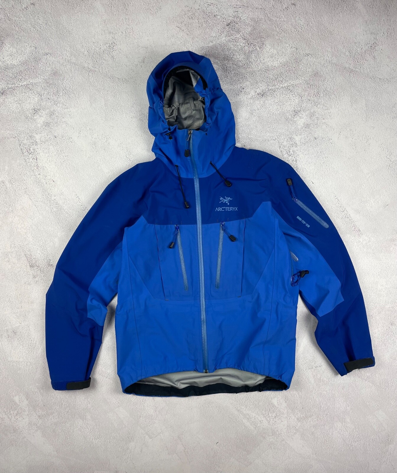 Giacca a vento uomo Arc'teryx Gore Tex XCR vintage blu taglia S M