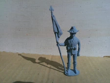 US Cavalry flag bearer, unpainted lead 54mm, DJ