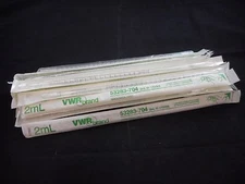 NEW VWR Ind Wrap Sterile Disposable Plugged Serological Pipets 2mL in 1/100 (25)