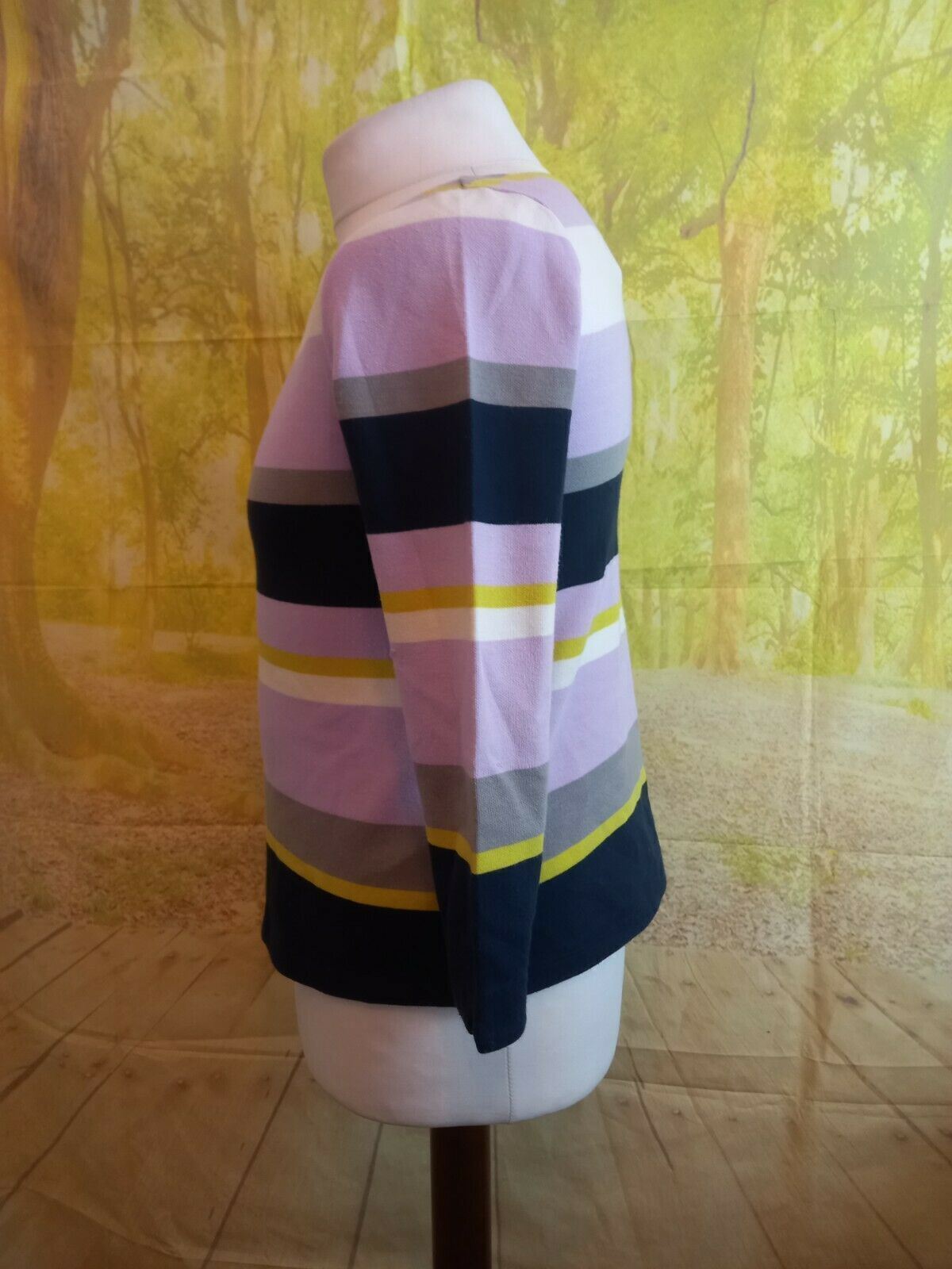 White Stuff multicoloured polyester cotton stripe… - image 3