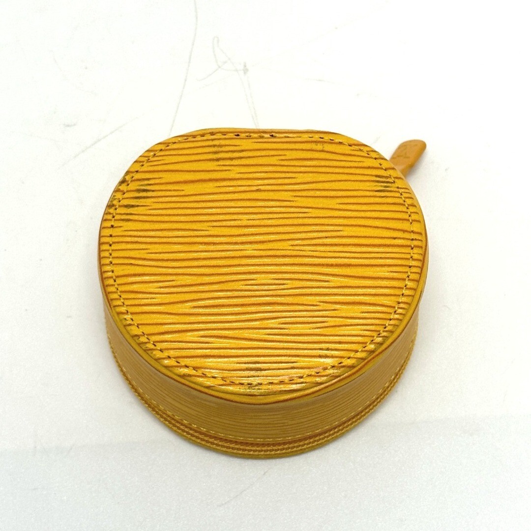 Louis Vuitton Epi Jewelry Accessory Case Pouch Leather Yellow 8×7.5×5cm