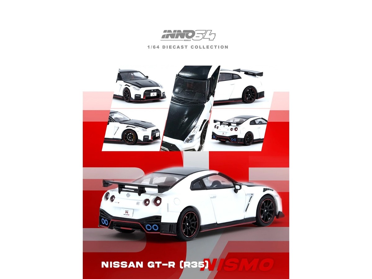 NISSAN GT-R (R35) NISMO RHD WHITE 1/64 DIECAST BY INNO MODELS IN64