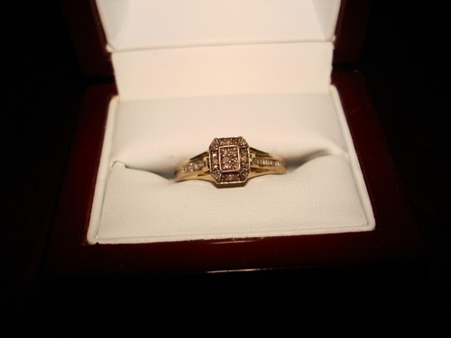 Stunning Vintage JWBR Sterling Silver & NATURAL DIAMONDS Ring.925 Sz-7 - 第 6/11 張圖片