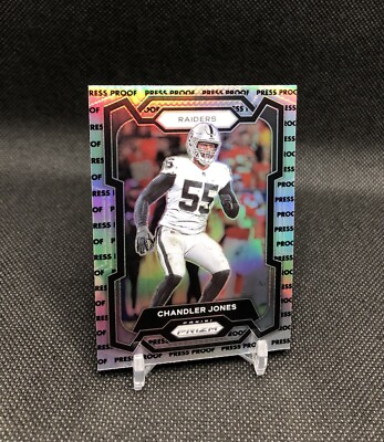 2023 Prizm Chandler Jones SILVER PRESS PROOF COLOR MATCH SSP CASE HIT #180  ️