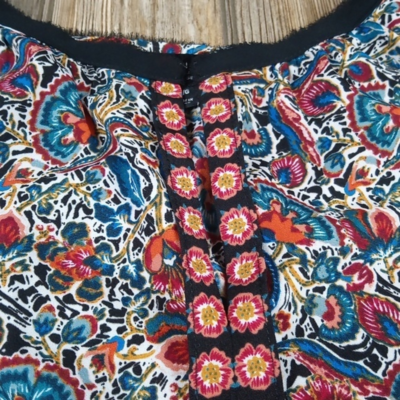 Colorful Trippy Eccentric Pattern Print Long Ball… - image 4