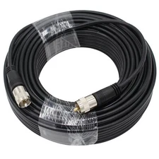 20/50/100ft RG8X Cable Coaxial CB Coax UHF PL259 Connector  Male to Male Antenna