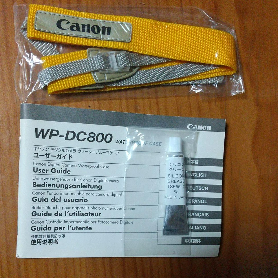 Estuche impermeable para cámara digital Canon WP-DC800 guía del usuario correa grasa de silicona Foto 4 de 4