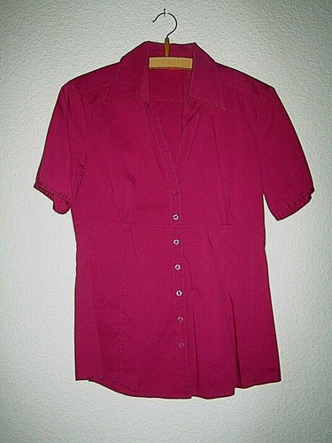 Kurzarm Bluse / Tunika von "s.Oliver" Gr. 38, dunkles Pink, Baumwollmischung