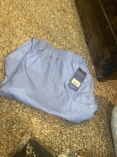 Cherokee Workwear Scrubs Pull On Cargo Pant 4200 Ciel Blue elastic waist pants